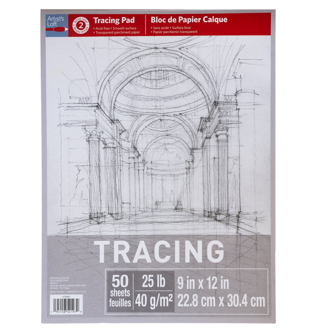 12 Pack: Tracing Pad by Artist's Loft™, 9" x 12"